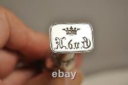 Seal Seal Old Silver Massif Arms Antique Solid Silver Wax Seal 70gr