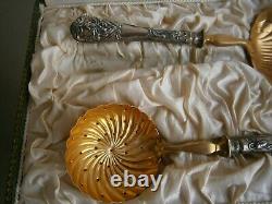 Service Fruit Strawberry Silverware Art Nouveau Ancien Decor 1900 Orfevrerie