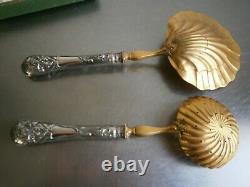 Service Fruit Strawberry Silverware Art Nouveau Ancien Decor 1900 Orfevrerie