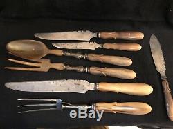 Service Knives Old Corn Silver Massive Blades Crafted Hunting Model