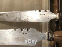 Service Knives Old Corn Silver Massive Blades Crafted Hunting Model