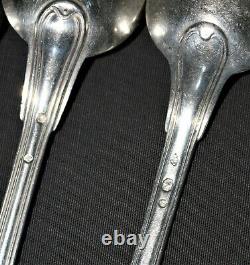 Set Of 9 Cutlery Old Solid Silver Minerva And Cock 1400 Gr Approximately