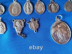 Set of 32 Ancient Religious Medals in Solid Silver No. 8
