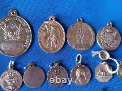 Set of 32 Ancient Religious Medals in Solid Silver No. 8