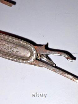 Set of 3 Antique Solid Silver Folding Pocket Knives – Floral Decoration, 83.84 g