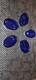 Set Of 5 Antique Salt Shakers In Cobalt Blue Crystal And 800 Sterling Silver