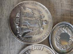 Set of Three Antique Solid Silver Pieces. Total Weight 94 Grams.