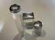 Set Of Antique Crystal Toilet And Solid Silver Minerve Caps