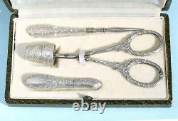 Sewing Necessary Argent Old Case Case Needles Poinçon Embroidery Ribbon