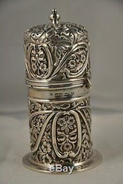 Shaker Old Sterling Silver Antique Silver S. Sugar Shaker Birmingham XIX