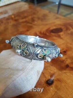 Silver Bracelet Massive Email Tiznit Maroc Berbere Maghreb Ancient Touareg Kabyle