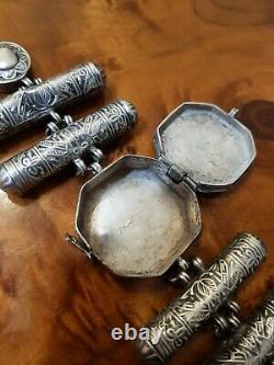 Silver Bracelet Turquoise Ancient Qajar Persia Iran Berber Box Calligraphy