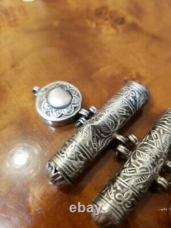 Silver Bracelet Turquoise Ancient Qajar Persia Iran Berber Box Calligraphy