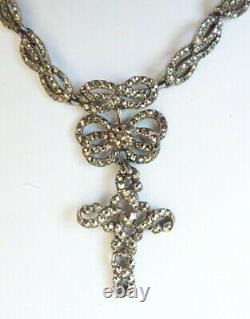 Silver Cross Necklace Necklace Necklace Collier