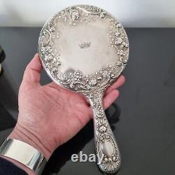 Silver Crowned Baron's Antique 19th Century Mirror