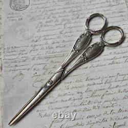 Silver Grape Scissors, Minerva, Late 19th Century, Antique Napoléon III