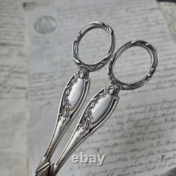 Silver Grape Scissors, Minerva, Late 19th Century, Antique Napoléon III