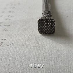 Silver Pencil Holder Calendar Antique Seal 19th Century