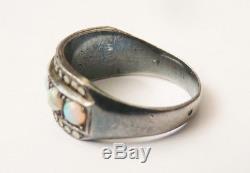 Silver Ring And Opal Opals Antique Jewel Silver Ring