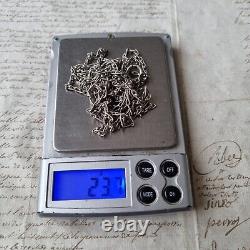 Silver Sautoir 19th Century Antique Long Necklace 146 cm Beautiful Mesh