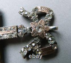Silver and Gold Cross Pendant Yvetot Normandy Antique 19th Century Jewelry