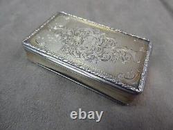 Silver guilloché box, antique