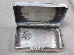 Silver guilloché box, antique