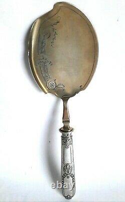 Silverware Old 19th Ice Shovel Solid Silver Punch Minerve 115 Grs