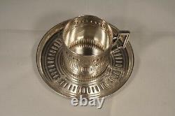 Size Litron Cafe Ancient Silver Massif XVIII Antique Solid Silver Coffee Cup