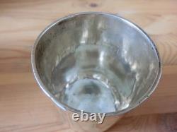 Small Antique Solid Silver Cup Hallmarked with the Rooster Mark