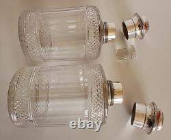 Solid Russian silver and crystal. Antique perfume bottle