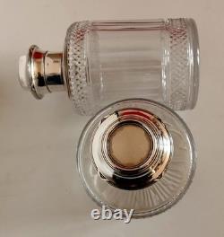Solid Russian silver and crystal. Antique perfume bottle