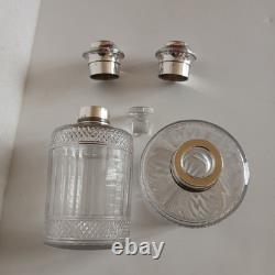 Solid Russian silver and crystal. Antique perfume bottle