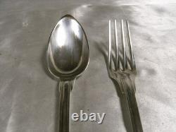 Solid Silver Minerva Hallmark Antique Flatware Fork Spoon Uni Flatware