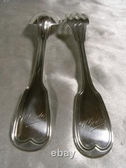Solid Silver Minerva Hallmark Antique Flatware Fork Spoon Uni Flatware