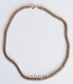 Solid Silver Necklace Chain Antique Jewelry