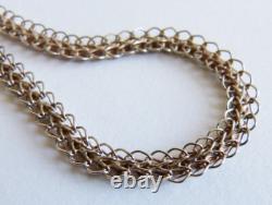 Solid Silver Necklace Chain Antique Jewelry