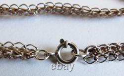 Solid Silver Necklace Chain Antique Jewelry