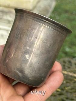 Solid Silver Tumbler from the Ancien Régime, 18th Century France