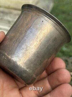 Solid Silver Tumbler from the Ancien Régime, 18th Century France