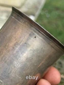 Solid Silver Tumbler from the Ancien Régime, 18th Century France
