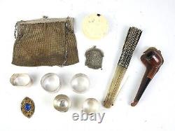 Solid silver, ancient, Minerva hallmark, art deco era, vintage objects lot