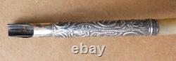 Solid silver and mother-of-pearl vintage dip pen from around 1900