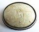 Solid Silver Brooch + Carved Mother-of-pearl China Ancient China