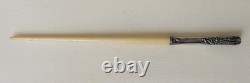Solid silver dip pen holder, antique circa 1900, with case