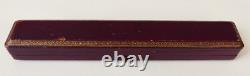 Solid silver dip pen holder, antique circa 1900, with case