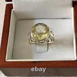 Splendid Ancient Ring Imposing Natural Citrine Silver Massive, Creator