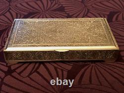 Splendid Antique Box or Case Made Entirely of Solid Persian Silver