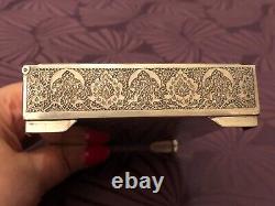 Splendid Antique Box or Case Made Entirely of Solid Persian Silver