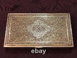 Splendid Antique Box or Case Made Entirely of Solid Persian Silver